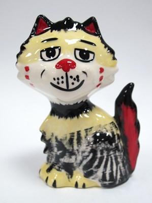 Lot 1277 - Lorna Bailey - Shaggy the Cat, 13cm high.
