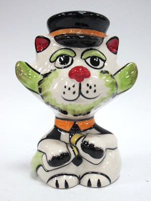 Lot 1283 - Lorna Bailey - Milkman the Cat, 12.5cm high.