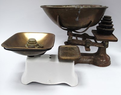 Lot 1439 - Two Sets of Weighing Scales, with weights. (2).