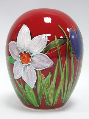 Lot 1247 - Anita Harris 'Spring Floral Medley' Delta Vase,...