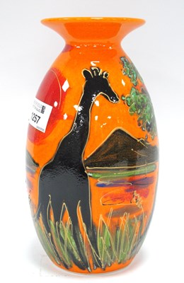 Lot 1257 - Anita Harris 'Savannah (Giraffe) Minos Vase,...
