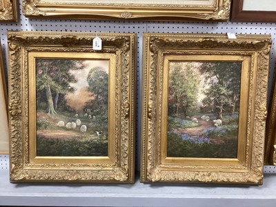 Lot 1474 - Ron Horsewell, Sheep on Country Track, one...