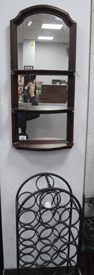 Lot 1488 - Black Painted Metal Bottle Stand, 70cm high,...