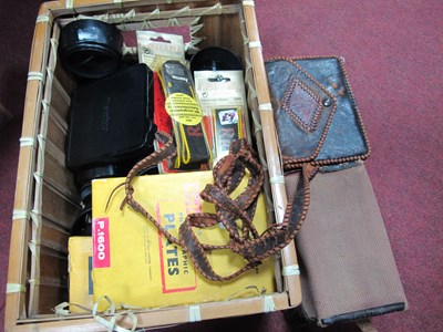 Lot 1087 - Cameras; two box cameras one Kodak the other...