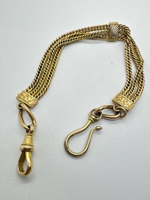 Lot 250 - A Fancy Link Watch Chain, composed of three...