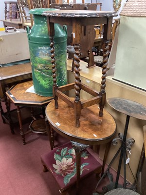 Lot 1526 - XX Century Walnut Oval Shaped Occasional Table,...