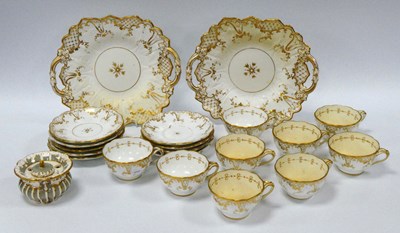 Lot 1209 - A Rockingham Porcelain Inkwell/Pen Holder and...