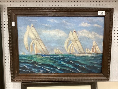 Lot 1479 - J. Witham, Sailing Vessels in Choppy Waters,...