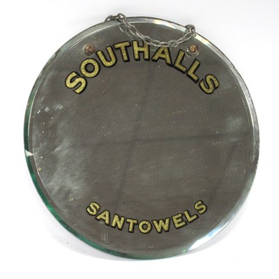 Lot 1339 - Southalls Santowels Advertising Wall Mirror,...
