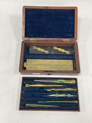 Lot 1313 - M. Berge, London, brass sector, other geometry...