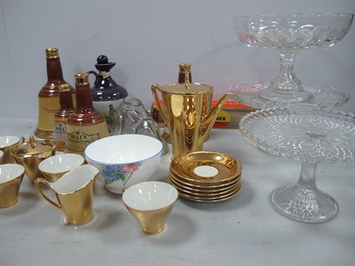 Lot 1054 - Glass Tazzas, Seltmann gilt coffee ware,...