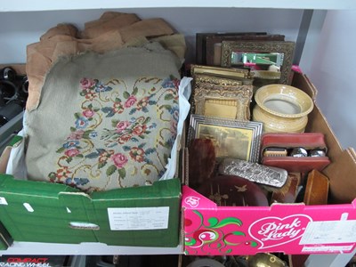 Lot 1022 - Tapestry Seat Covers, picture frames, mirrors,...
