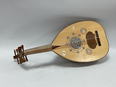Lot 1163 - An 'Ali Khalifeh & Sons' ten string Oud with...