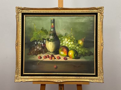 Lot 1505 - FRANK LEAN (XX Century) *ARR Still Life with...
