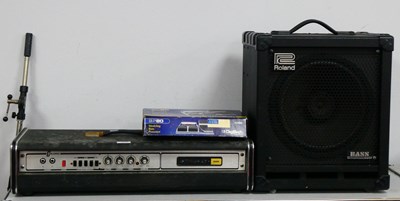 Lot 330 - Bass and Equipment - Roland Cube 100 Bass amp,...