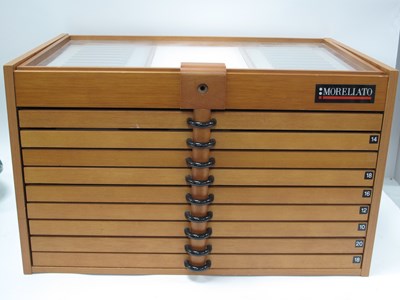 Lot 1435 - Morellato Nine Drawer Watch Cabinet with lift...