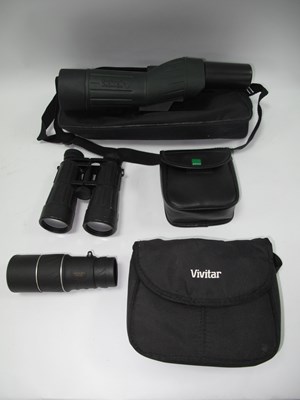 Lot 1413 - Bushnell Spotting Scope, Vivitar and two other...