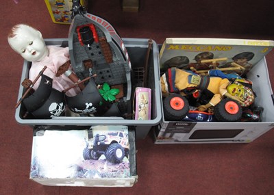 Lot 1366 - Tandy 4x4 Off Roader, four-faced puppet, doll,...