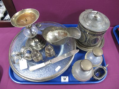 Lot 57 - A Set of Six Narrow Hallmarked Silver Napkin...