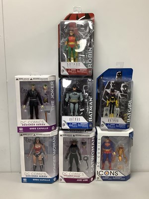 Lot 864 - Seven DC Collectibles Plastic Action Figures...