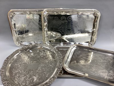 Lot 31 - Rectangular and Circular Trays.
