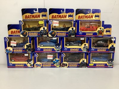 Lot 883 - Eleven Corgi 1:43rd Scale Batman Themed...
