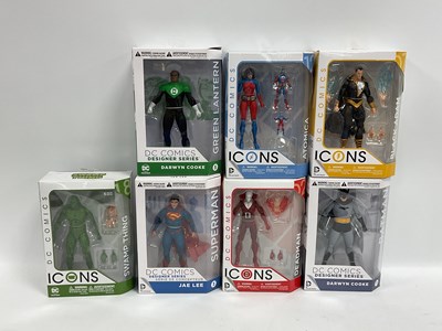 Lot 824 - Seven DC Collectibles Superhero Plastic Action...