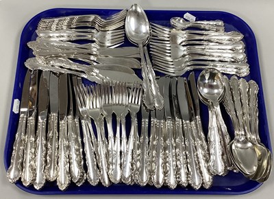 Lot 47 - Oneida Floral Part Canteen of Plated Curlery,...