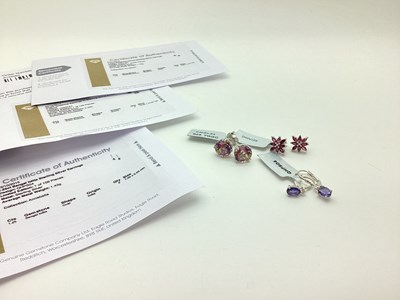 Lot 271 - The Genuine Gemstone Company Ltd; Three Pairs...