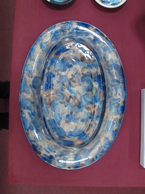 Lot 1085 - A Late XIX Century Palissy Style Pottery Oval...