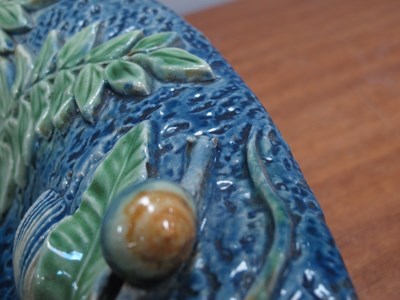 Lot 1085 - A Late XIX Century Palissy Style Pottery Oval...