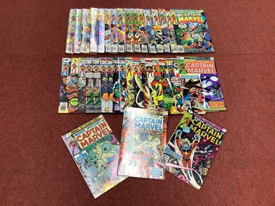 Lot 859 - Thirty Six Captain Marvel Themed Comics by...