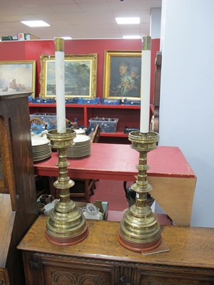 Lot 1577 - A Large Pair of Late XIX Century Brass...