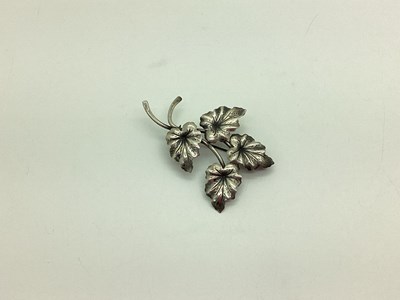 Lot 154 - Niels Erik From; A Danish Floral Spray Brooch,...