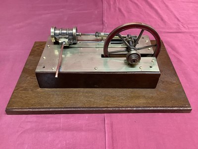 Lot 806 - An All Brass Engineered Horizontal Live Steam...