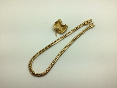 Lot 128 - Grossé; A Gilt Coloured Leaf Style Brooch,...