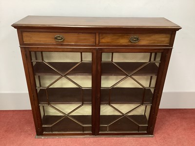 Lot 1565 - A XX Century Mahogany Bookcase, the top with...