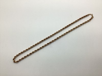 Lot 132 - A 9ct Gold Ropetwist Chain, of uniform design...