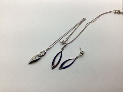 Lot 144 - A Modern "925" Diamond Set Pendant, on a chain;...