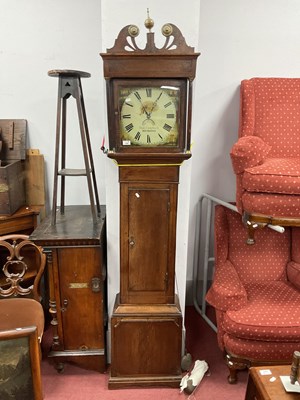 Lot 1548 - XIX Century Oak and Mahogany Longcase Clock...