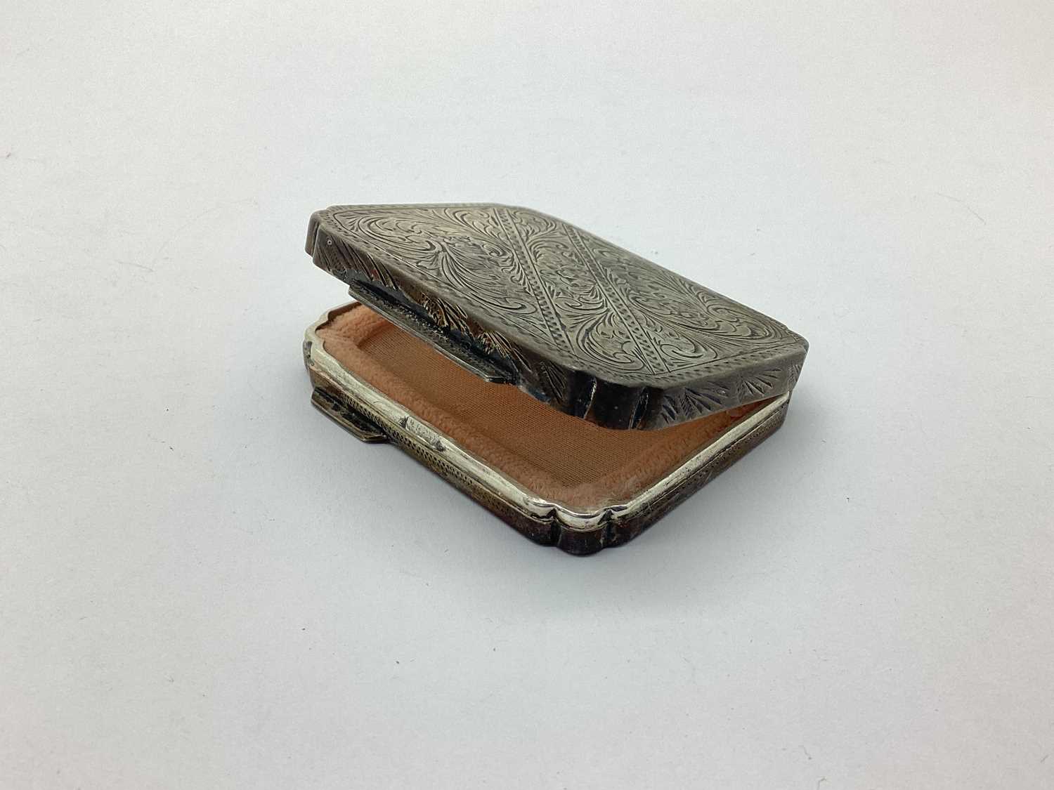 Lot 90 - A Decorative Rectangular Compact, allover leaf...