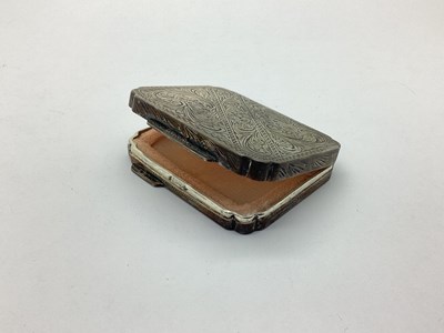 Lot 90 - A Decorative Rectangular Compact, allover leaf...