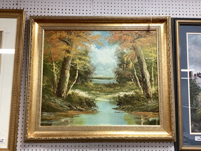 Lot 1503 - M. Morton ? Wooded Lakeland Landscape with...