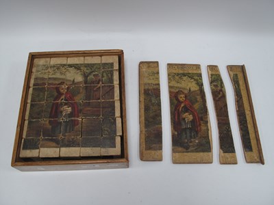 Lot 1425 - XIX Century Wood Block Jigsaw 'Red Riding Hood'.