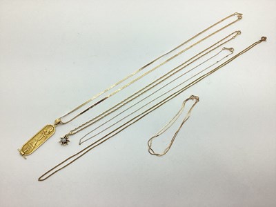 Lot 231 - An Egyptian Cartouche Pendant on Chain,...