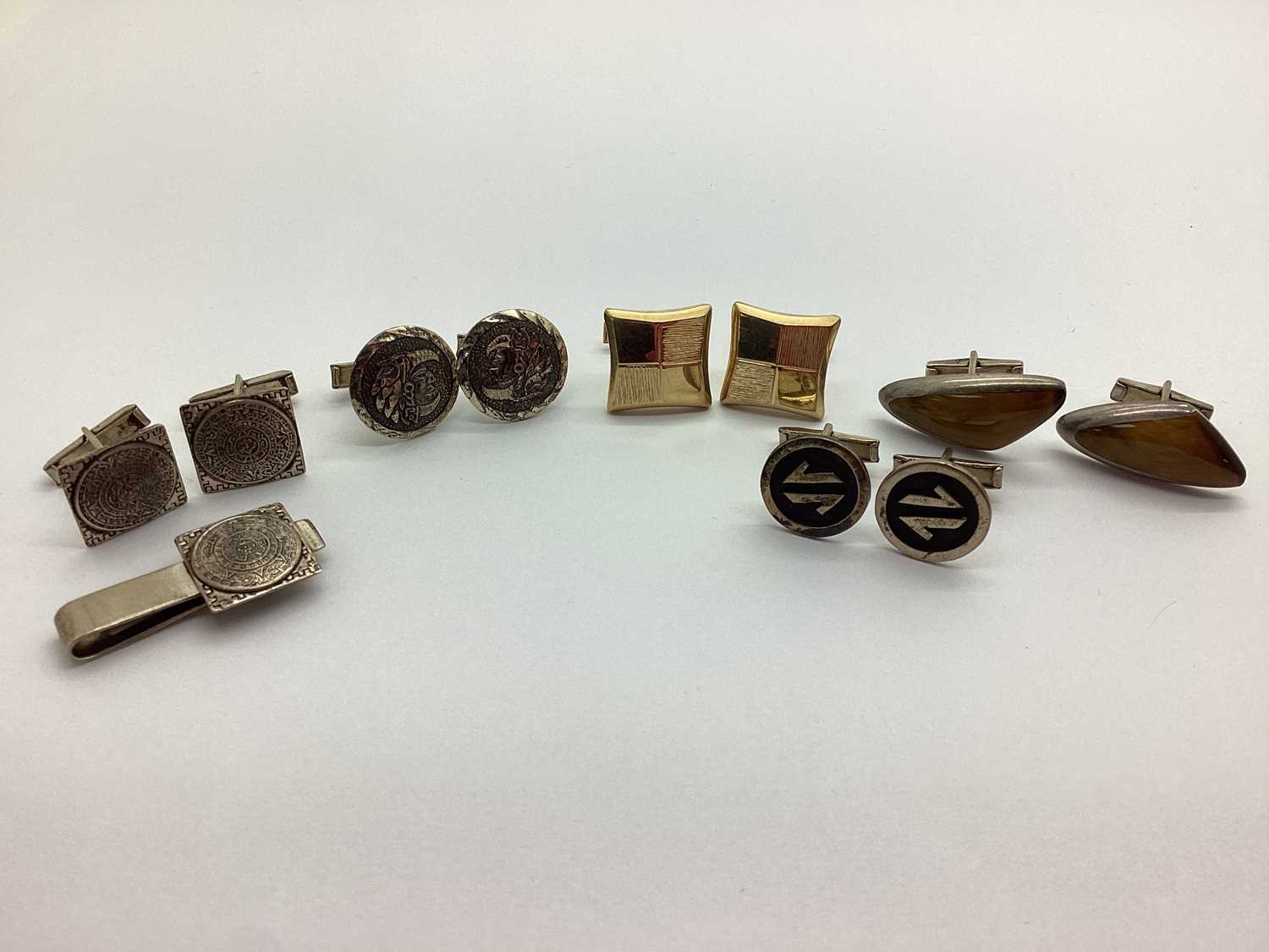 Lot 115 - A Pair of Modernist Style Cufflinks, each of...