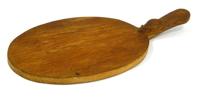 Lot 1313 - A Robert Thompson "Mouseman" Oak Cheeseboard,...