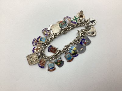 Lot 170 - A Vintage Hallmarked Silver Charm Bracelet,...