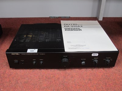 Lot 580 - Rotel RA-920AX - Stereo Integrated Amplifier,...