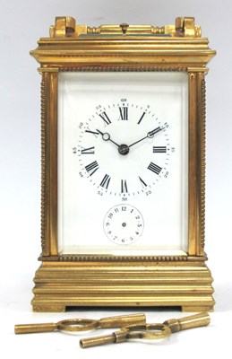 Lot 1553 - A Heavy Early XX Century Brass Cased Carriage...